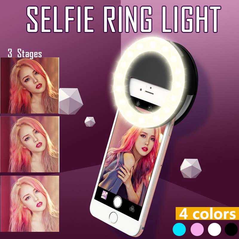 Photography Lighting Continuous - LED Selfie Ring Light 3 Level