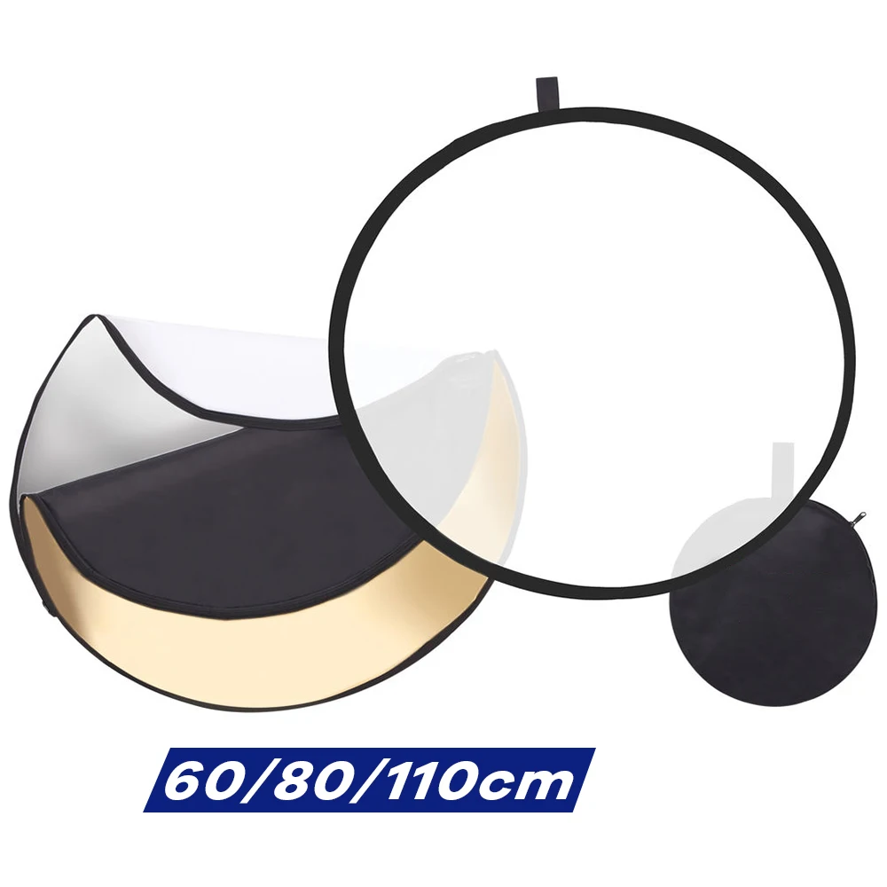 Photography Lighting Effects - 60/80/110cm 5-in-1 Collapsible Circular Reflector Disc
