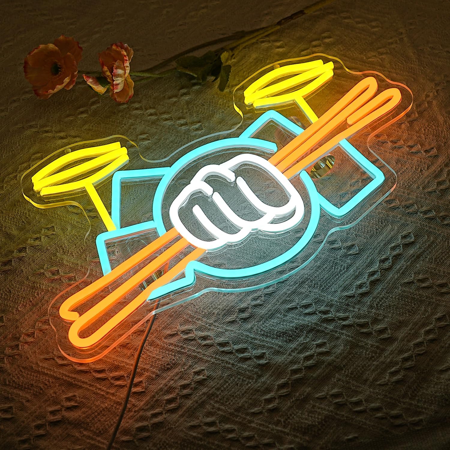 Drum Set Neon Sign USB Powered - огляд і ціна Photography Lighting Effects