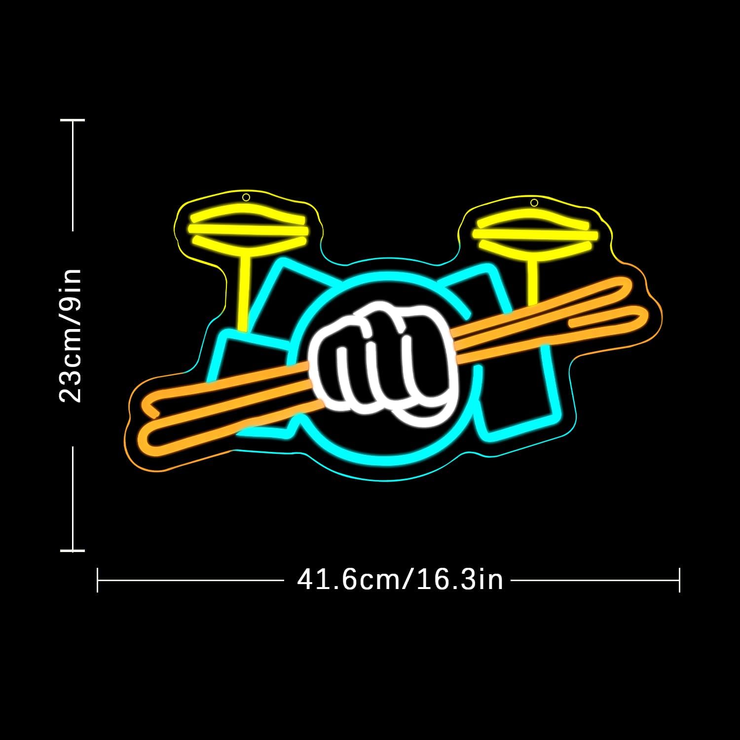Drum Set Neon Sign USB Powered - огляд і ціна Photography Lighting Effects