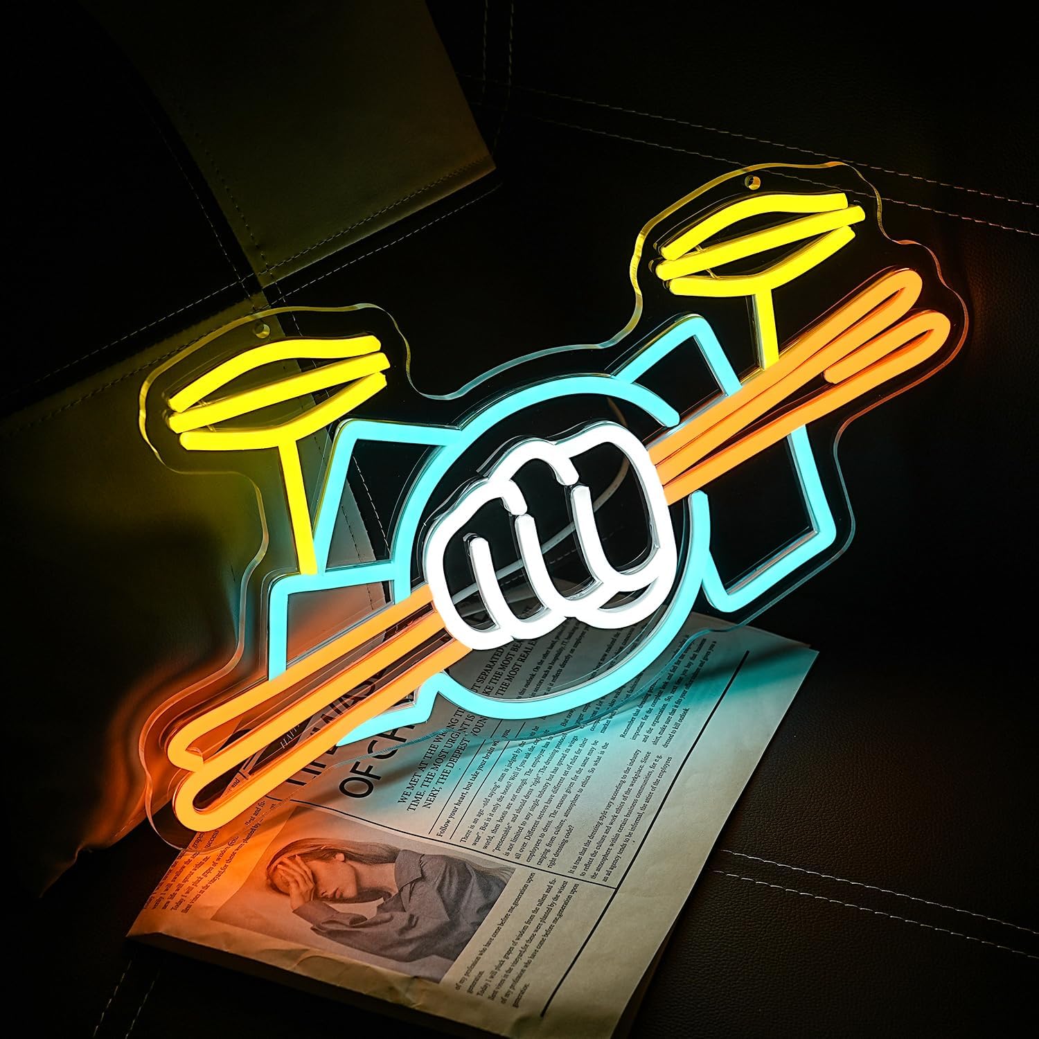 Drum Set Neon Sign USB Powered - огляд і ціна Photography Lighting Effects