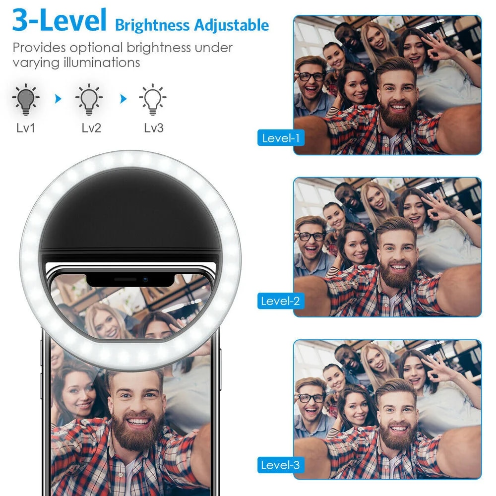 USB Rechargeable LED Selfie Ri - огляд і ціна Photography Lighting Continuous