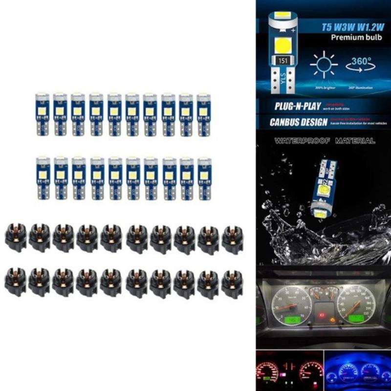 10Pcs T5 Led Bulb Canbus W3W 7 - огляд і ціна Interior Photography Lighting