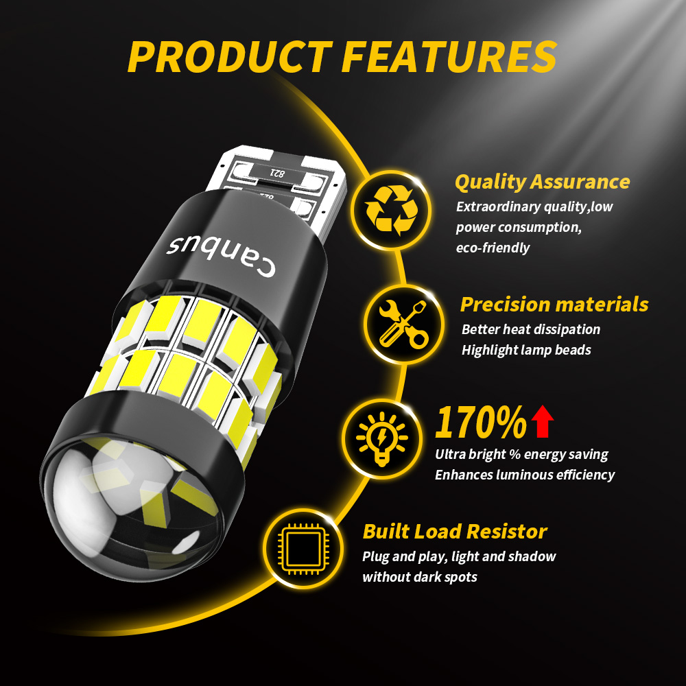 DXZ 2PCS W5W T10 LED Bulbs Len - огляд і ціна Interior Photography Lighting