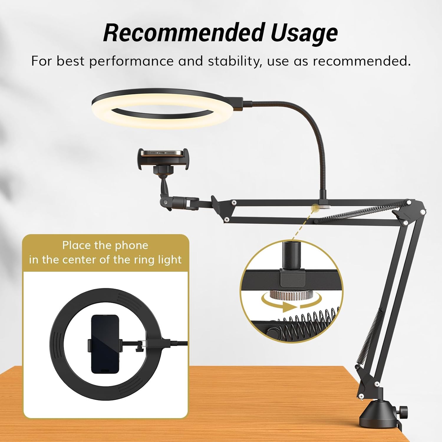 Ring Light with Stand and Phon - огляд і ціна Photography Lighting Overhead