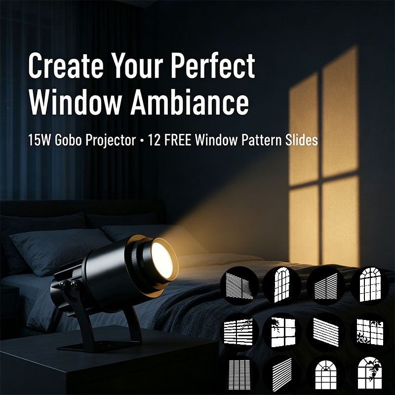Window Gobo Projector Light 12 - огляд і ціна Photography Lighting No Shadows