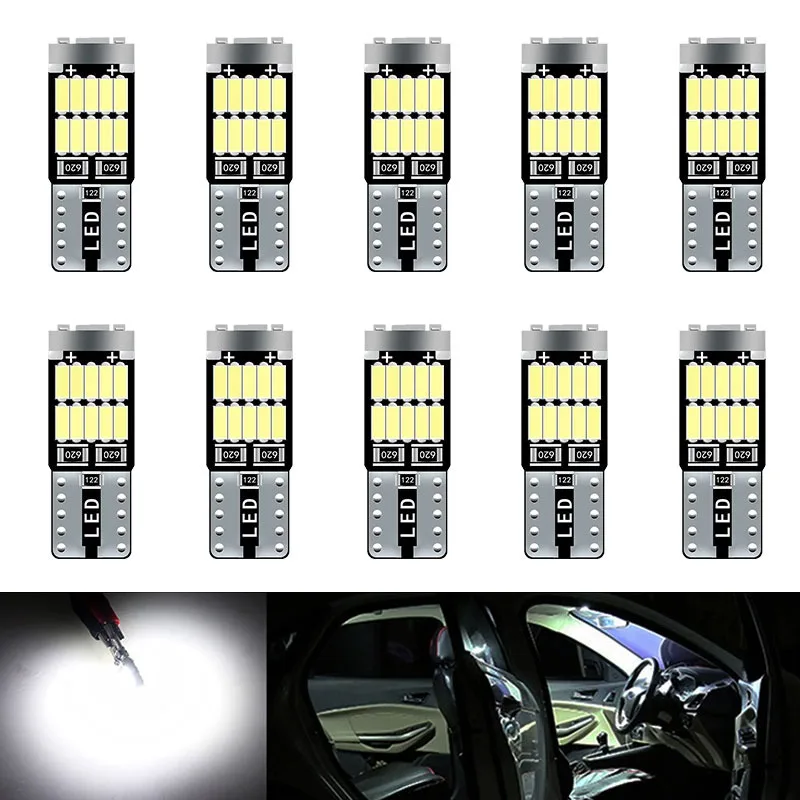 10pcs T10 W5W 194 501 Led Canb - огляд і ціна Interior Photography Lighting